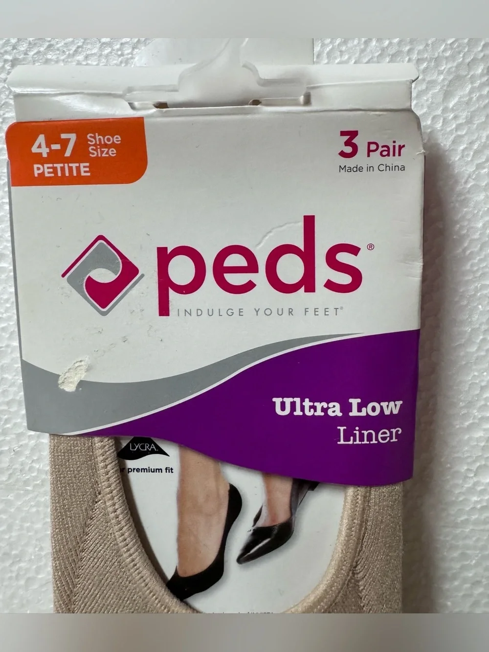 peds Ultra Low Liner No-Show Socks - Nude (3 Pair)